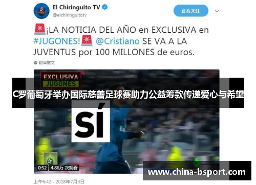 C罗葡萄牙举办国际慈善足球赛助力公益筹款传递爱心与希望