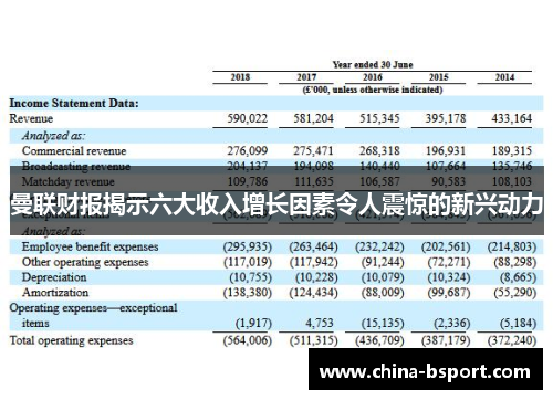 曼联财报揭示六大收入增长因素令人震惊的新兴动力