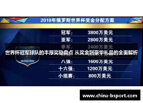 世界杯冠军球队的丰厚奖励盘点 从奖金到豪华礼品的全面解析