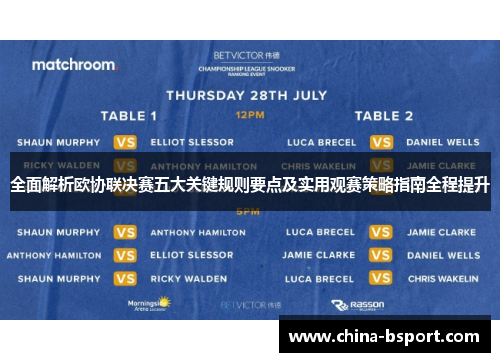 全面解析欧协联决赛五大关键规则要点及实用观赛策略指南全程提升